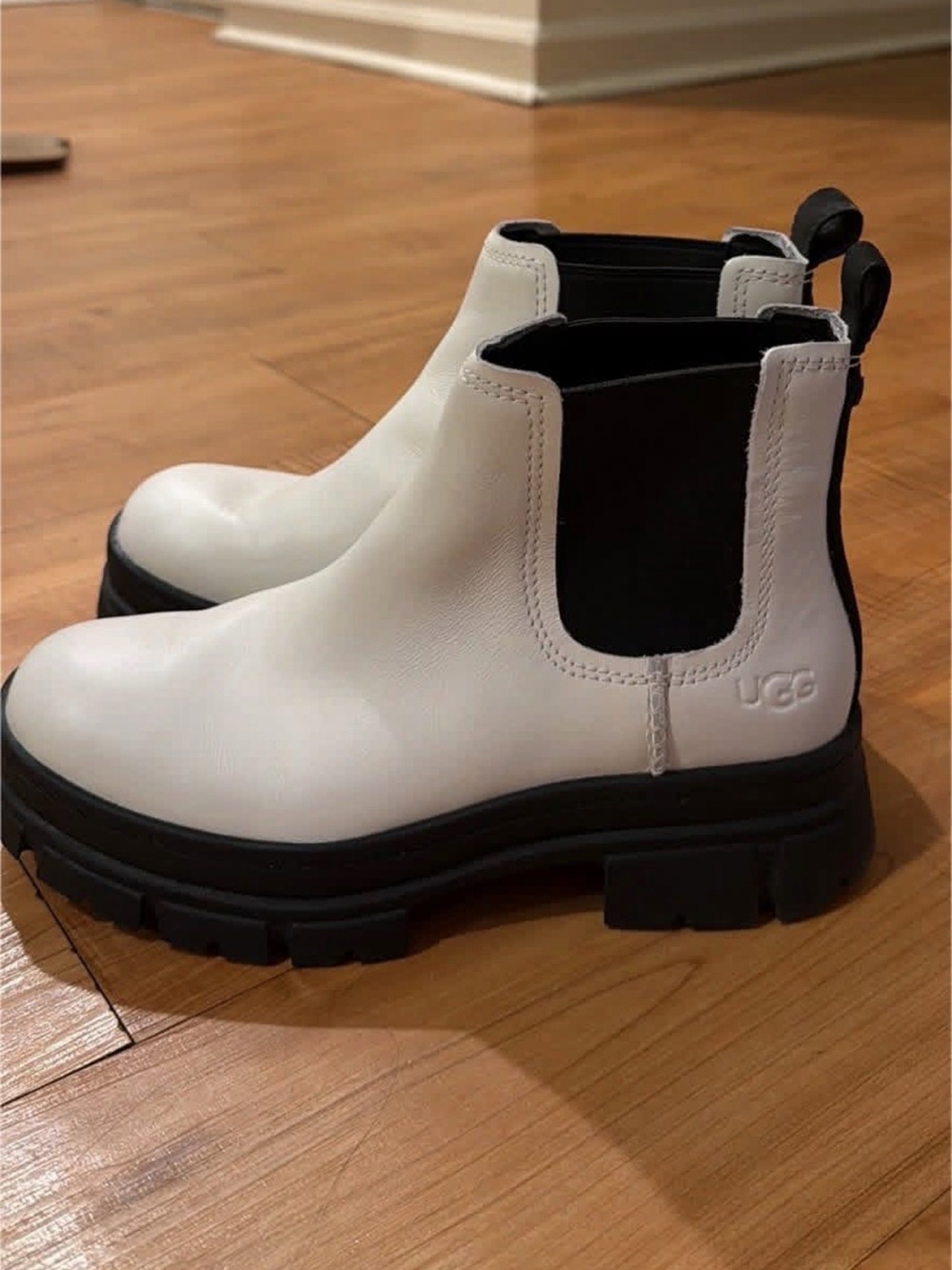 UGG White Chelsea Boots